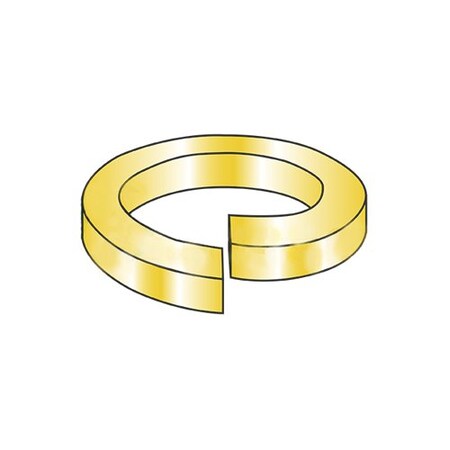 Newport Fasteners Split Lock Washer, For Screw Size 5/16 in Steel, Zinc Yellow Finish, 1000 PK 899911